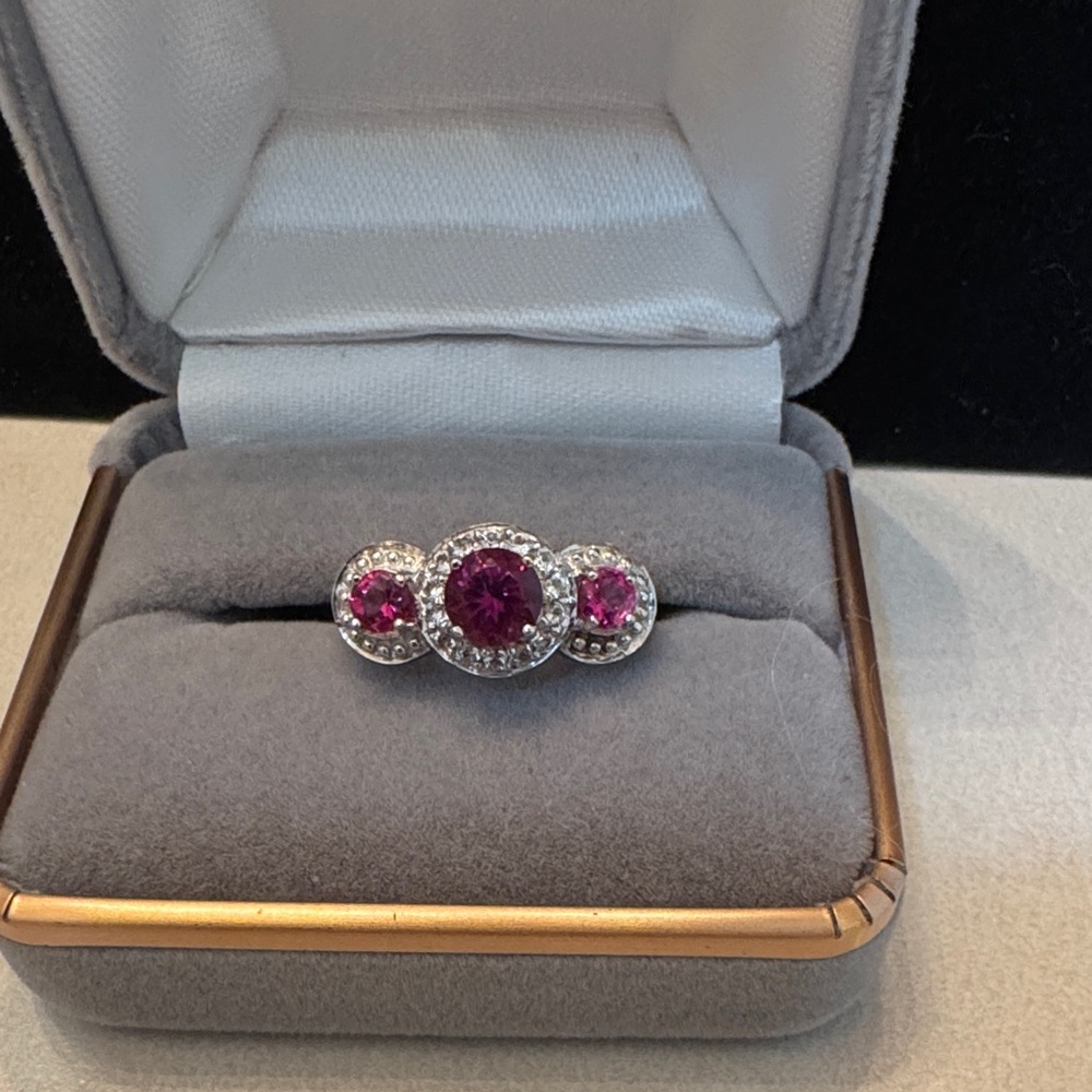 Silver 925 ruby ring